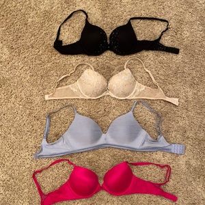 Victoria’s Secret bras, size 34 C.